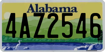 AL license plate 4AZ2546
