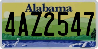 AL license plate 4AZ2547