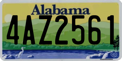 AL license plate 4AZ2561