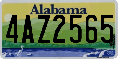 AL license plate 4AZ2565