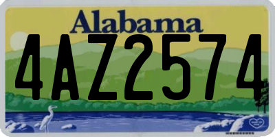 AL license plate 4AZ2574