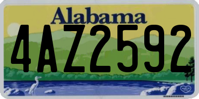 AL license plate 4AZ2592