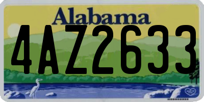 AL license plate 4AZ2633