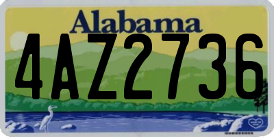 AL license plate 4AZ2736