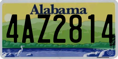 AL license plate 4AZ2814