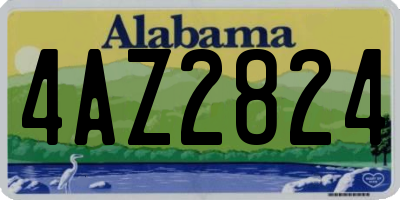 AL license plate 4AZ2824