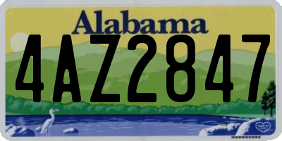AL license plate 4AZ2847