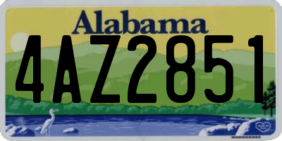 AL license plate 4AZ2851