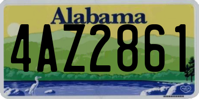 AL license plate 4AZ2861