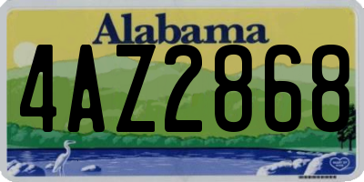 AL license plate 4AZ2868