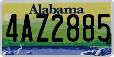 AL license plate 4AZ2885
