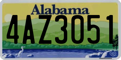 AL license plate 4AZ3051