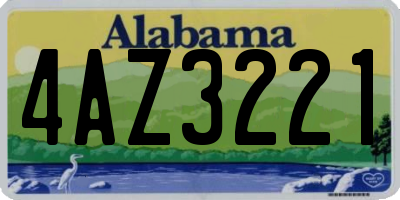 AL license plate 4AZ3221