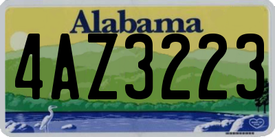 AL license plate 4AZ3223