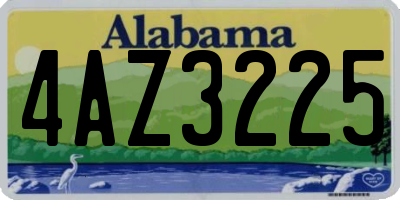AL license plate 4AZ3225