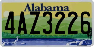 AL license plate 4AZ3226