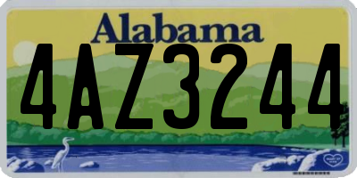 AL license plate 4AZ3244