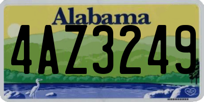 AL license plate 4AZ3249