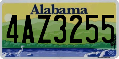 AL license plate 4AZ3255