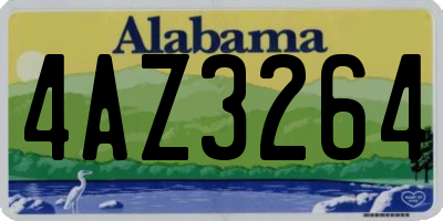 AL license plate 4AZ3264