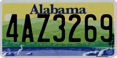 AL license plate 4AZ3269