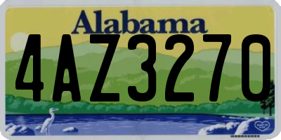 AL license plate 4AZ3270