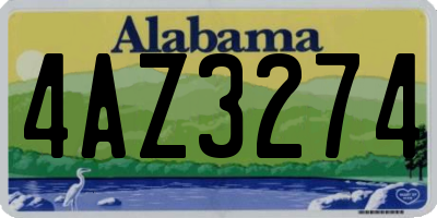 AL license plate 4AZ3274