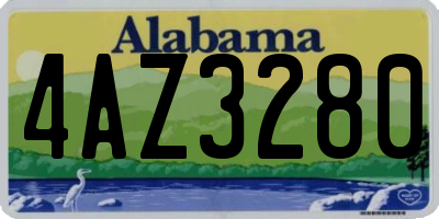 AL license plate 4AZ3280