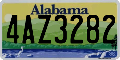 AL license plate 4AZ3282