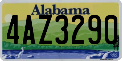 AL license plate 4AZ3290