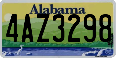 AL license plate 4AZ3298