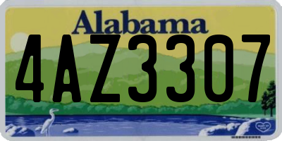 AL license plate 4AZ3307