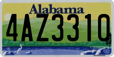 AL license plate 4AZ3310