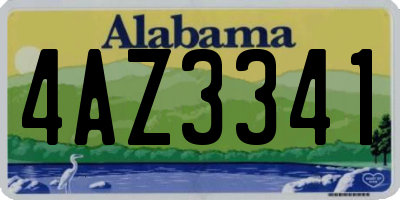 AL license plate 4AZ3341