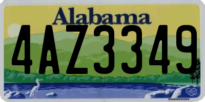 AL license plate 4AZ3349