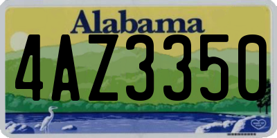 AL license plate 4AZ3350