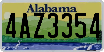 AL license plate 4AZ3354
