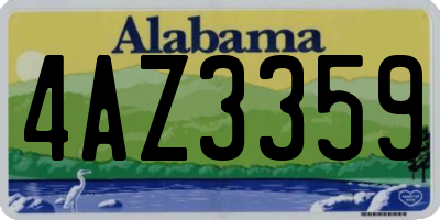 AL license plate 4AZ3359