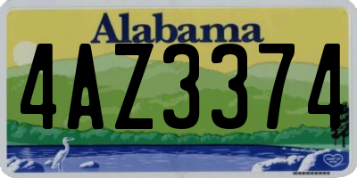 AL license plate 4AZ3374