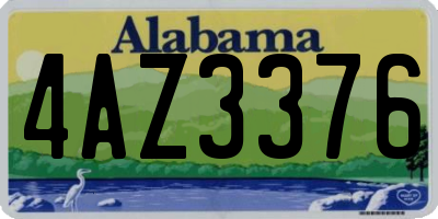 AL license plate 4AZ3376