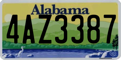 AL license plate 4AZ3387