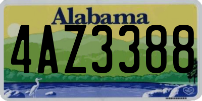 AL license plate 4AZ3388