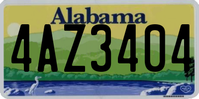 AL license plate 4AZ3404