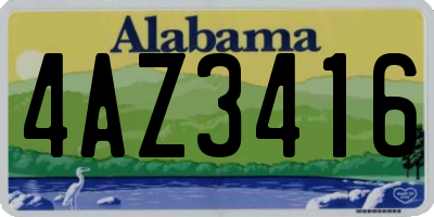 AL license plate 4AZ3416