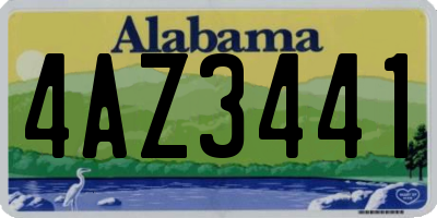 AL license plate 4AZ3441