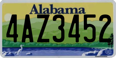 AL license plate 4AZ3452