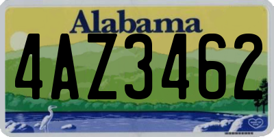 AL license plate 4AZ3462