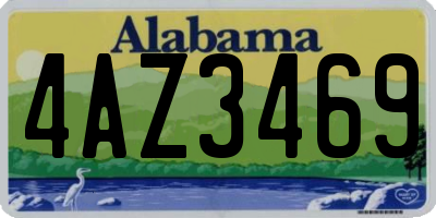 AL license plate 4AZ3469