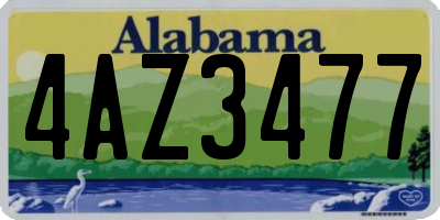 AL license plate 4AZ3477