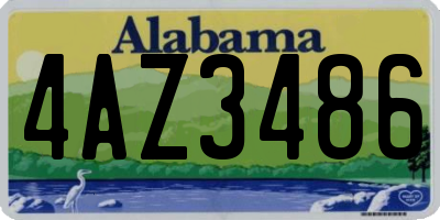 AL license plate 4AZ3486